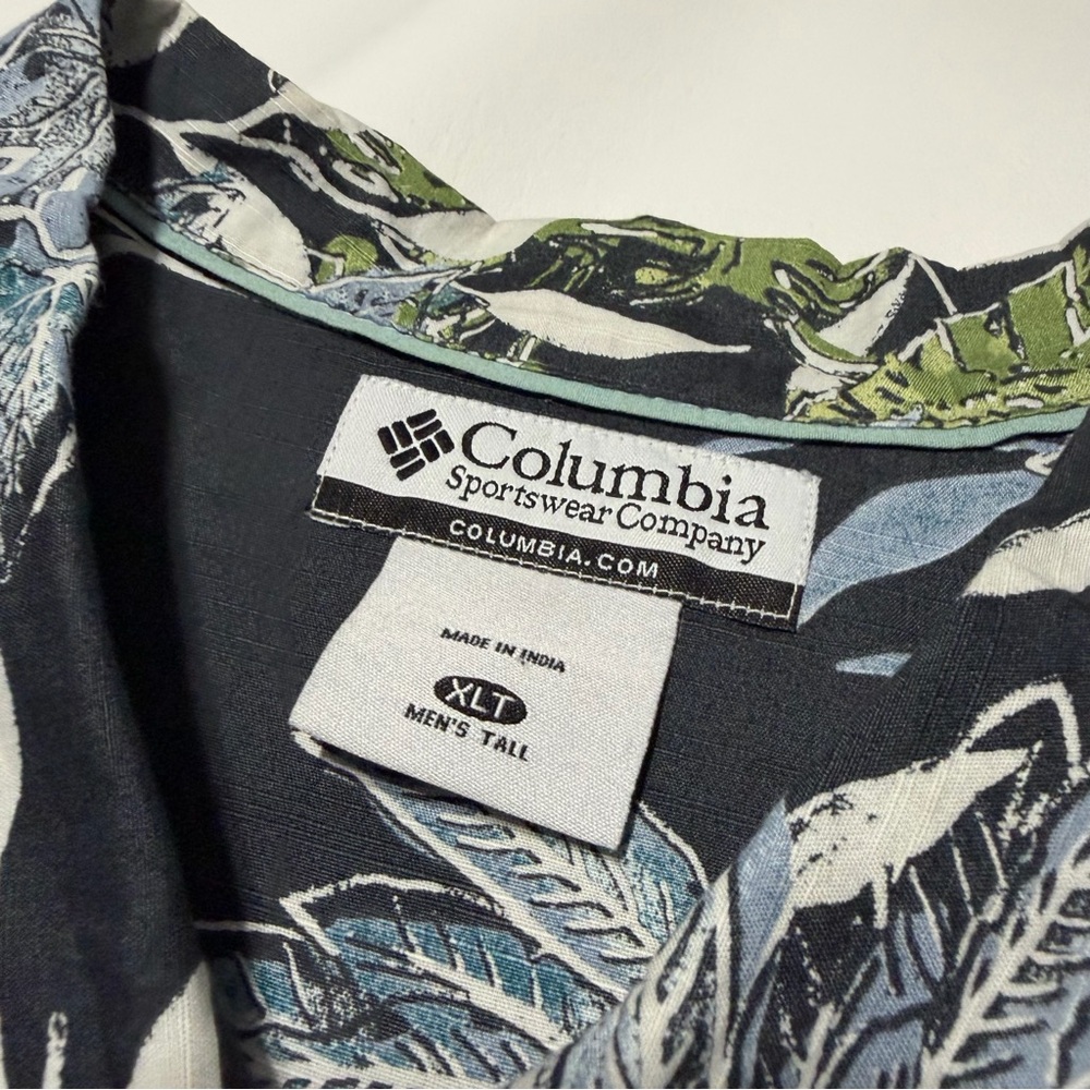 Columbia Camp Shirt Tropical Fish Plunge Pool  Men’s XLT Outdoor Dad - Picture 4 of 8